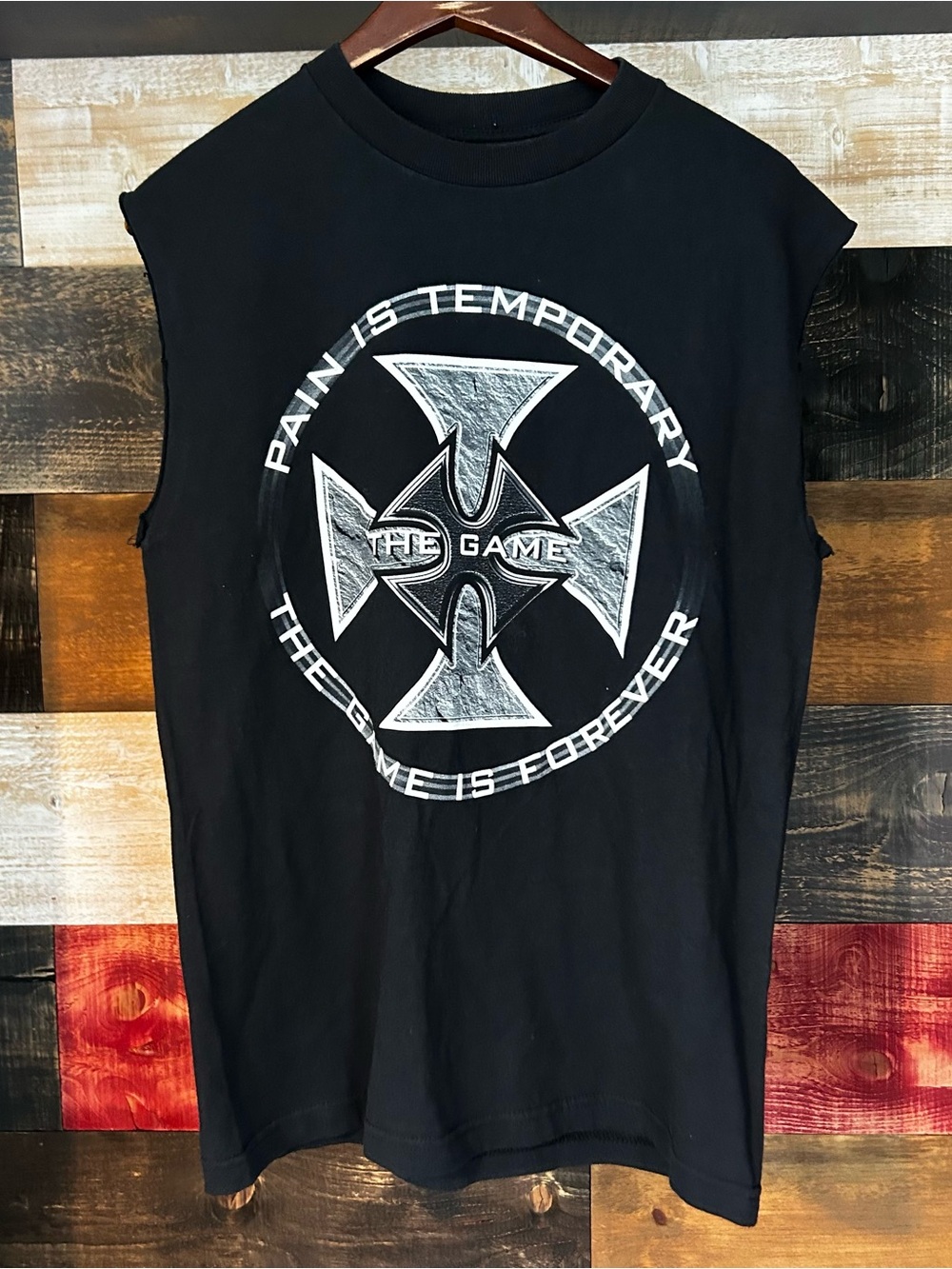 WWE Wresting the game is forever Triple H cut off vintage tee  medium 90s